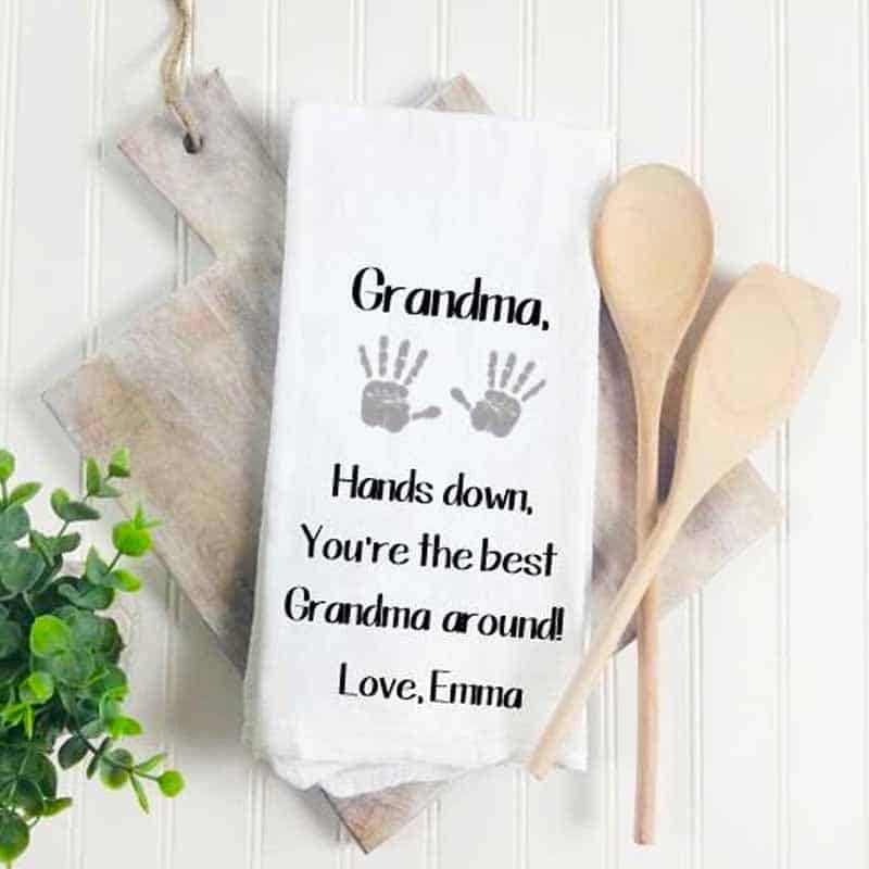 60th 70th 80th birthday tea towel personalized