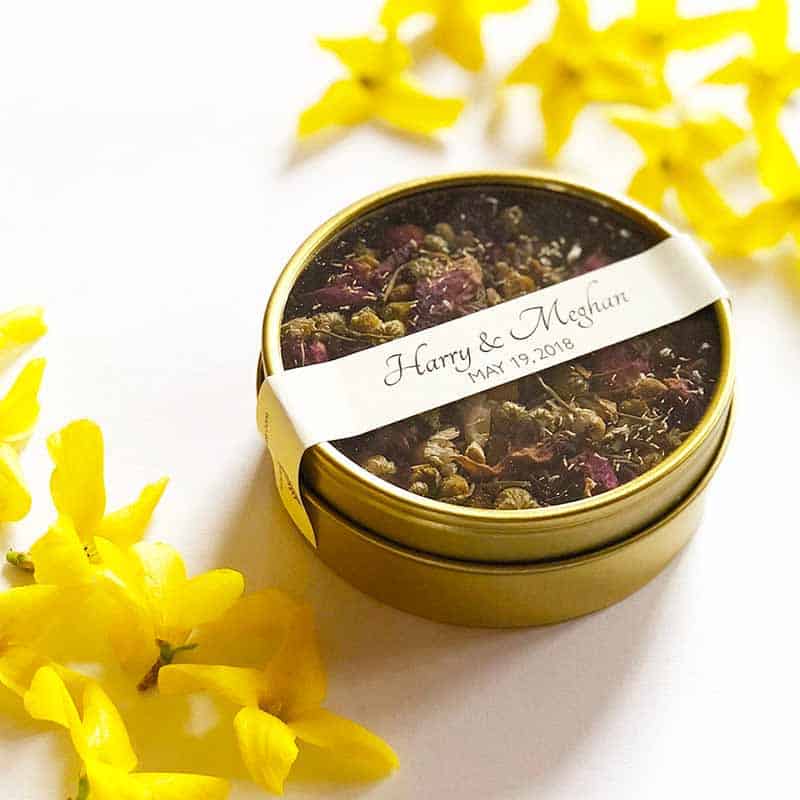 personalized loose leaf tea wedding favor