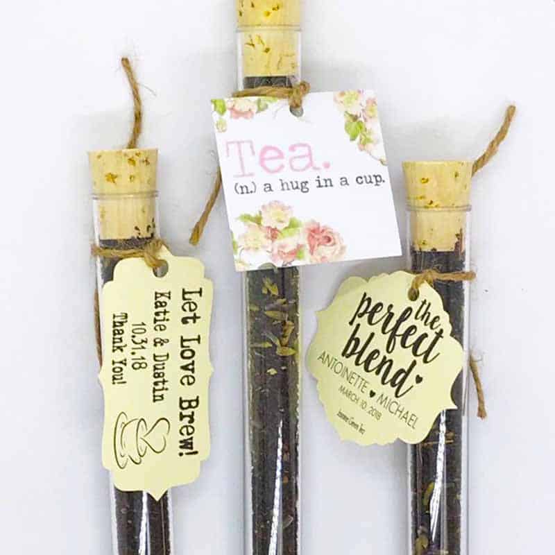 test tube tea wedding favors