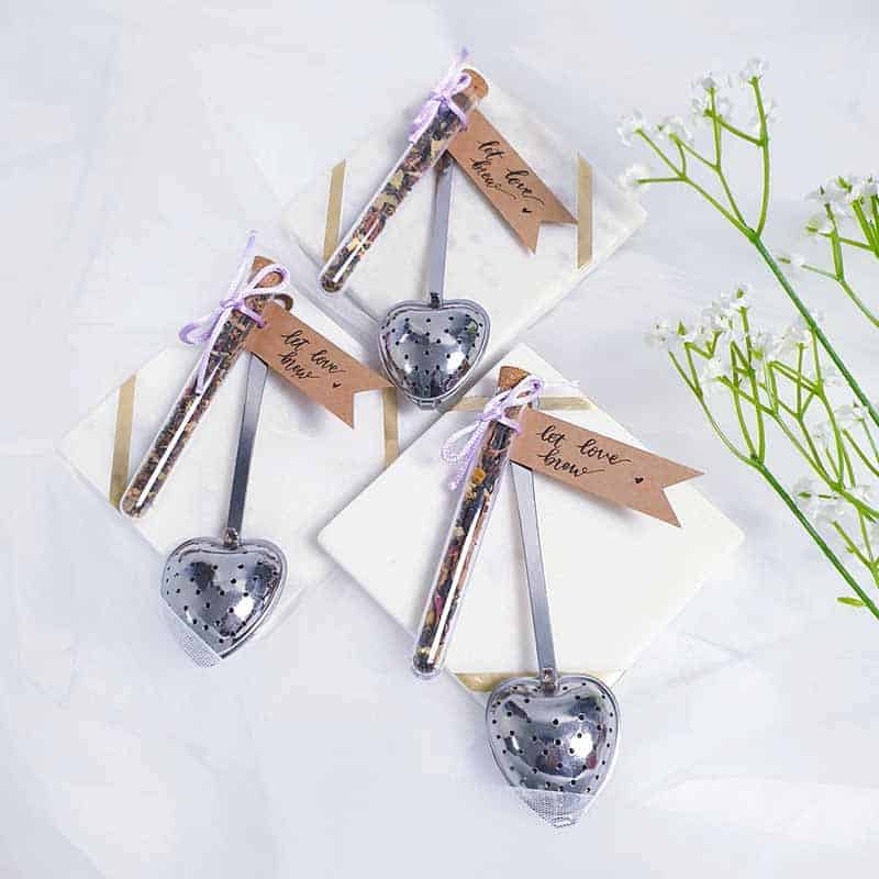 personalized heart tea infuser
