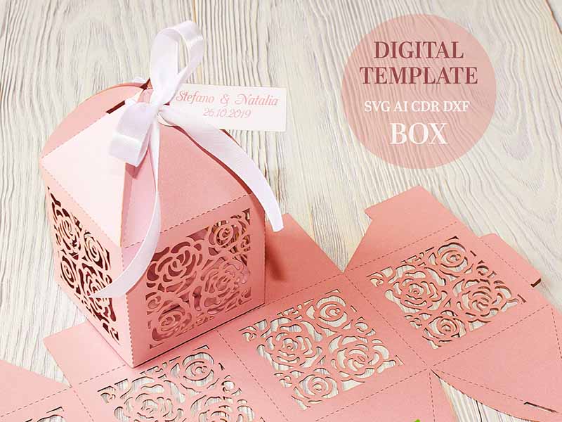 wedding favor box template