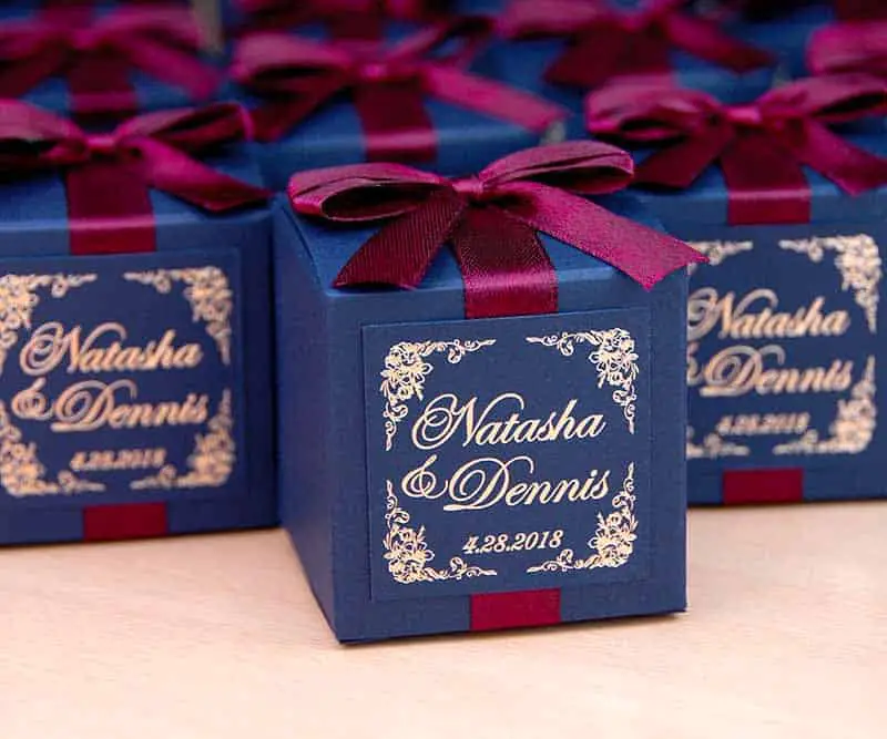 square favor boxes for wedding door gifts