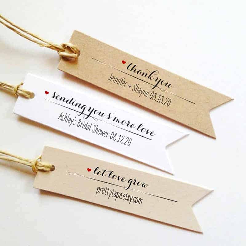 rectangular wedding favor tags