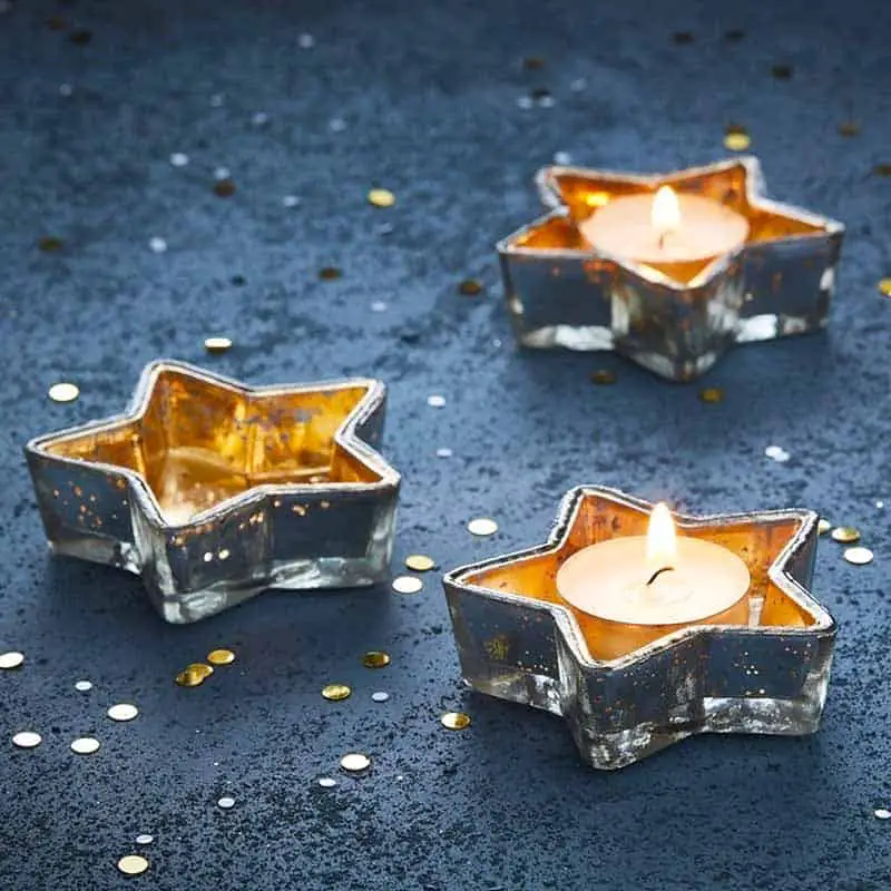 christmas tea light holder - stars