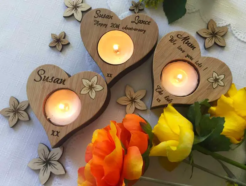 personalized christmas tea light holder