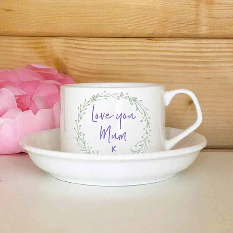 tea gift under $20 personalized teacup and saucer