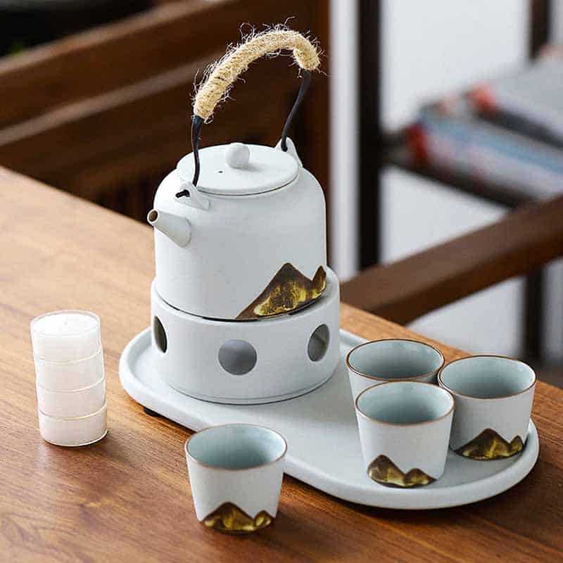 retirement tea set for Him or Her - white